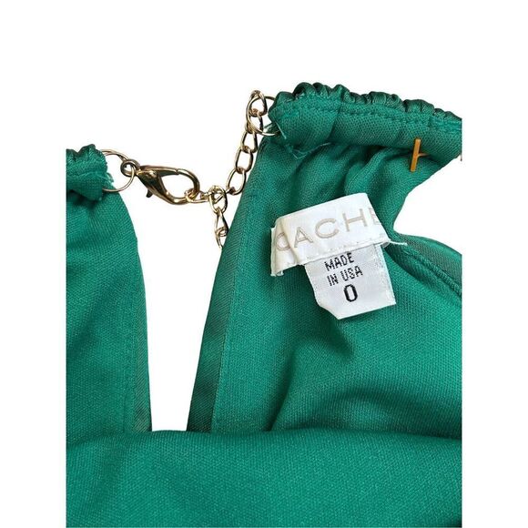 Cache Sleeveless Halter Neck Mini Cocktail Dress Womens Emerald Green Size 0 - Picture 5 of 8